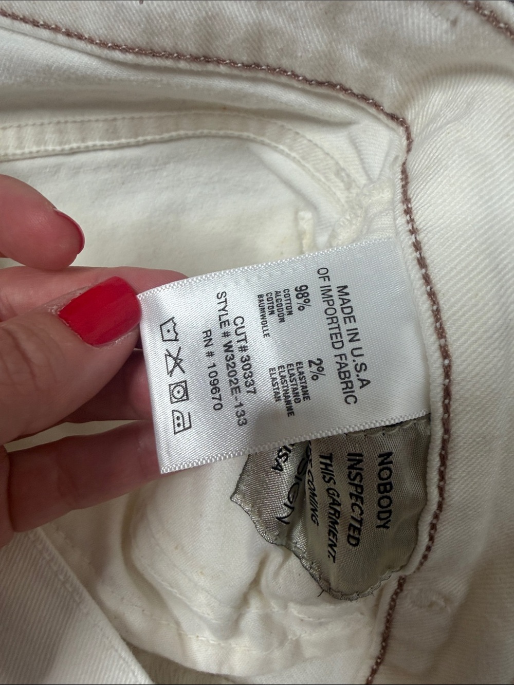 Goldsign by J CrewWhite Straight-Leg Women's Jeans size 8/10 mid rise - Picture 3 of 6